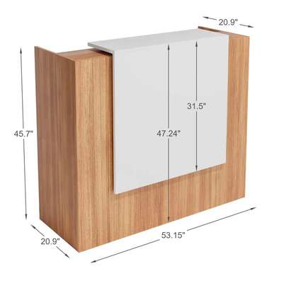 160cm Wooden Reception Desk image 12