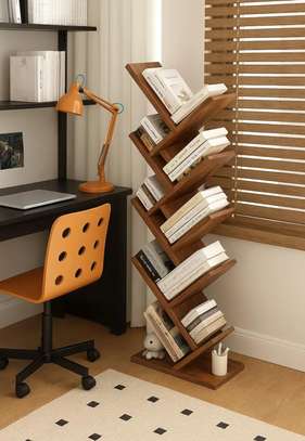 8 Tier Wooden Tree Shaped  Bookshelf image 2