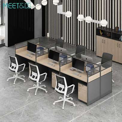 Office Desk; 2 Way Exquisite Private Office Workstation image 3