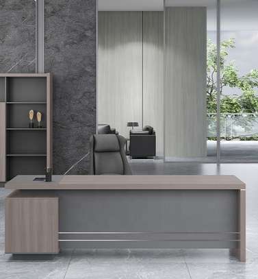 Office desk: Gray 2.2 meter Executive Office Table image 5