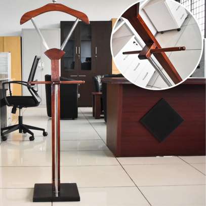 Coat Hanger; Executive  Modern Mahogany Coat Hanger image 5