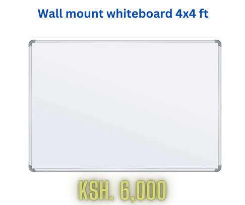 Wall mounted whiteboard 4x4 ft image 1