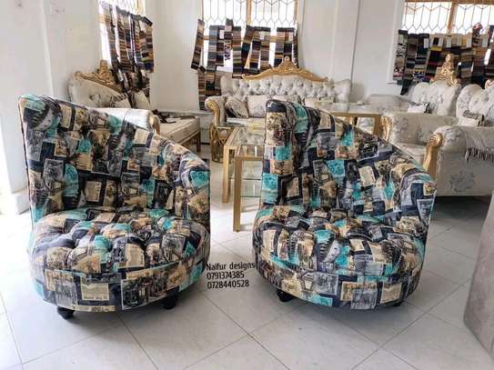 One seater floral upholstered sofas Kenya image 1