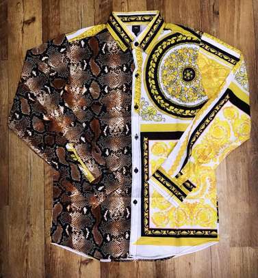*Classical Drip Urban Quality Vintage Versace Gucci  Long Sleeved Cotton Shirts* image 2