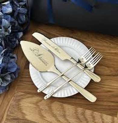 Elegant Gold Cutlery Table Setting with White Porcelain image 4