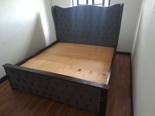 Grey King Size Bed 6 by 6 NEGOTIABLE image 1