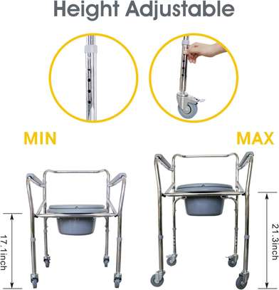 SENIORS/ELDER TOILET CHAIR PRICE IN KENYA COMMODE WITH WHEEL image 2