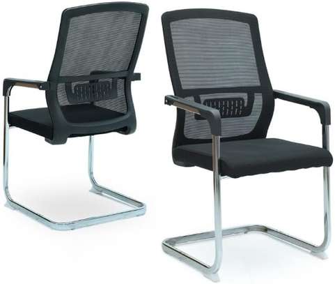 Office seats: medium back mesh conference room seat image 1