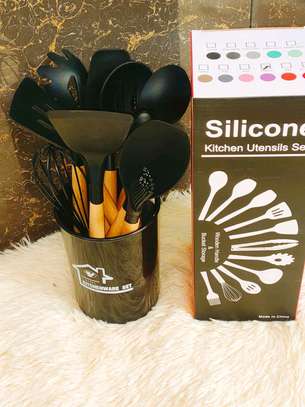 Silicone Spoons with Wooden Handles. image 6