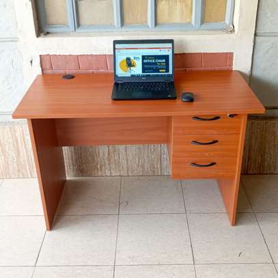 Study Desk: 120cm Cherry Home Office Desk, Durable Design image 4