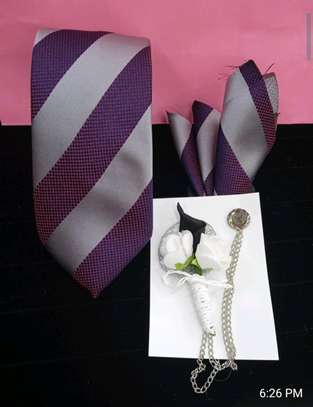 Gold, purple,Jungle green &red executive tie sets image 14