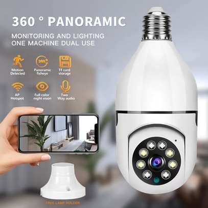 1080P 2.4G 360° Wifi Bulb Panoramic IP Camera Night Vision image 1