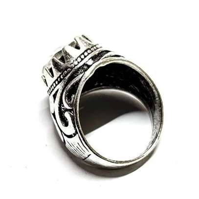 Silver Plated tone thick rings image 1