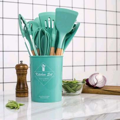 Light Green Silicone Spoons. image 1