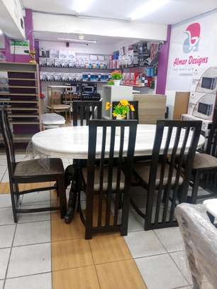 6 seater wooden dining set image 2