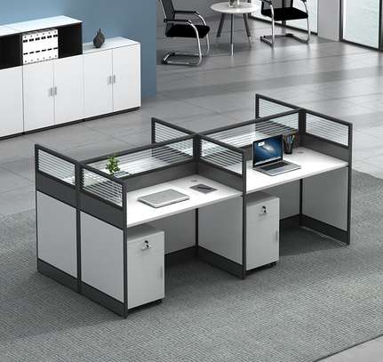 Modern Luxury New Design MDF 4-Way Workstation image 6