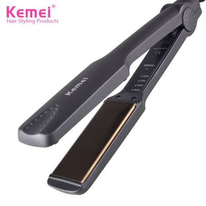 Kemei Professional Hair Straightener Ceramic Flat Iron Styler image 1