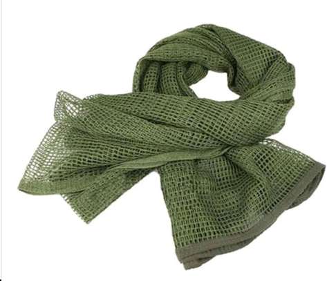 190*90cm Cotton Military Camouflage Tactical Mesh Scarf image 1