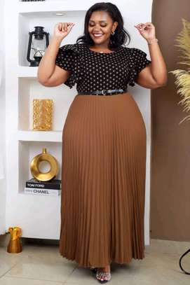 Plus Size Maxi Dress Belted Waist image 9