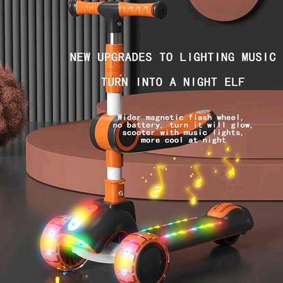 Kids Scooter with LED Lights & Music Player Adjustable image 3