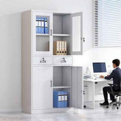 4-Door Steel File Cabinet With Drawers image 2