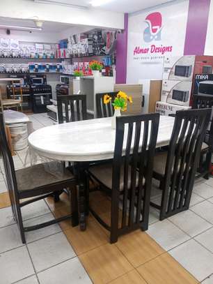 6 seater wooden dining set image 3