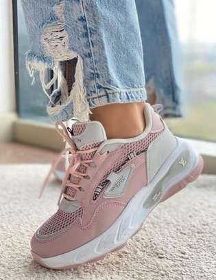 Baby Pink Louis Vuitton Women's Athletic Sneakers image 2