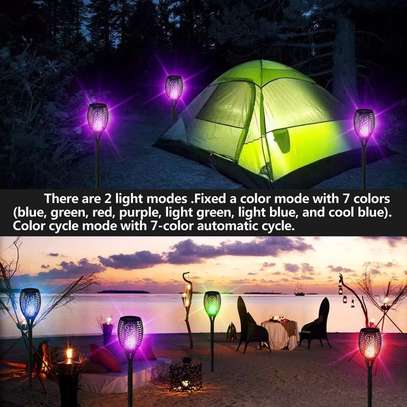 Solar Flickering flame garden light with 7  Colors -4 image 5