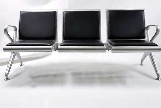 OFFICE BENCH: 3 Seater Black Boss Office Bench image 4