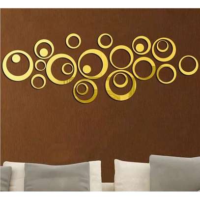 24pcs Creative Circle Wall Stickers, Mirror Stickers image 3