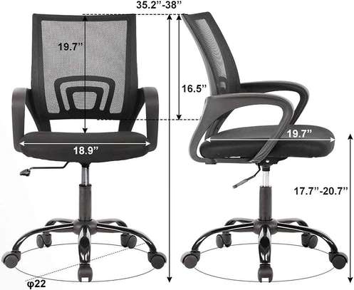 Mesh Office Chair – Adjustable Swivel Task Chair image 5