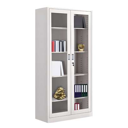 File cabinets: Full glass office filing cabinet with lock image 2