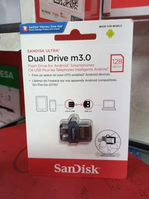 Sandisk OTG Flash Drive - 128GB - Black image 1