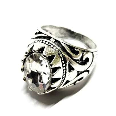 Silver Plated tone thick rings image 3