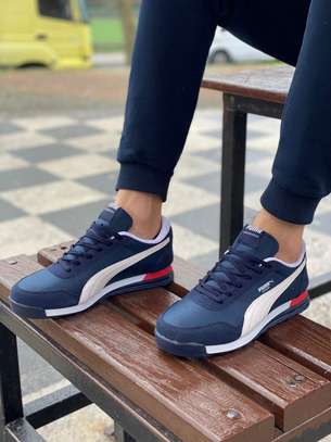 Navy Blue- White Puma Jogger Sneakers Sports Shoe image 2