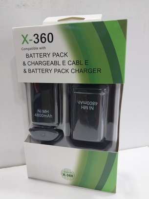 Xbox 360 Battery 2pcs 4800mAh Replacement Battery and Charga image 1