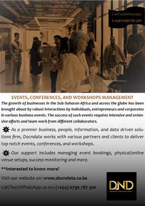 EVENTS, CONFERENCES, AND WORKSHOPS MANAGEMENT image 1