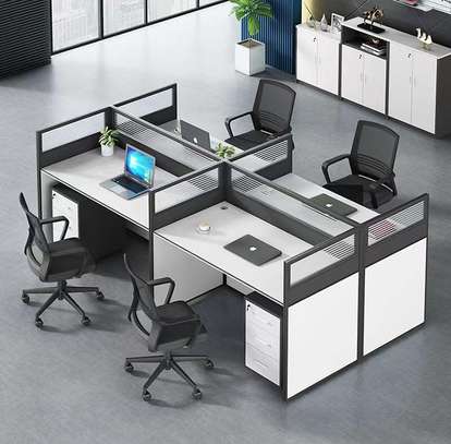 Modern Luxury New Design MDF 4-Way Workstation image 5