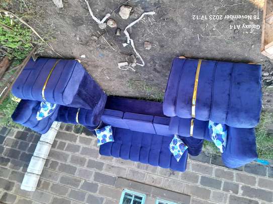 Blue 5seater seater sofa set on sale image 3