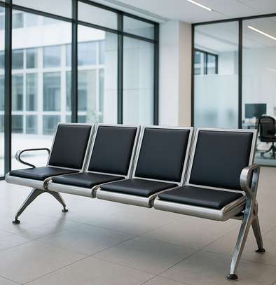 Office Bench: Heavy Duty 4-Seater Padded Office Bench image 1