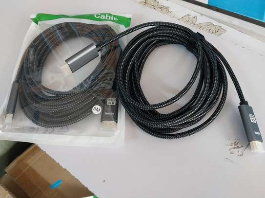 8K HDMI Cable 5M Nylon Braided 2.1 HDMI Rated Support image 1