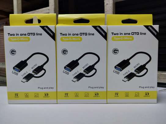 2 In 1 USB 3.0 OTG Adapter Cable Type-C Micro-USB image 1