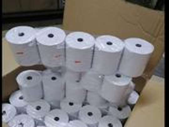 80mm thermal paper roll 5pcs. image 1