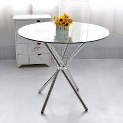 Round Clear Glass Coffee Table image 2