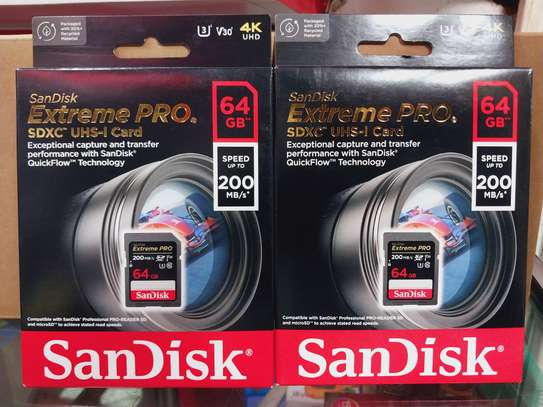 SanDisk 64GB Extreme PRO (200MB/s) UHS-I SDXC Memory Card image 2
