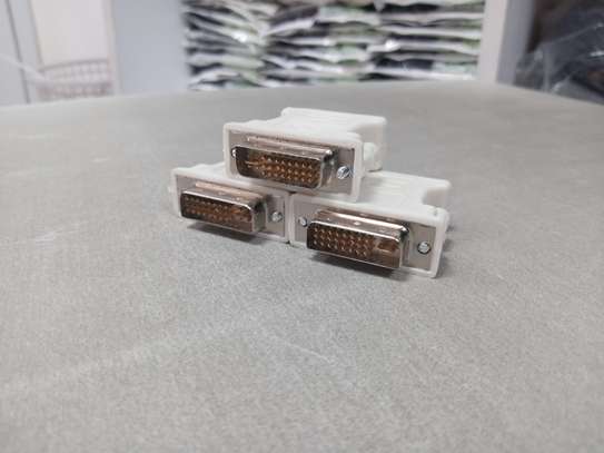 Generic DVI-I (male) to VGA (female) 24+5M Connector - white image 1