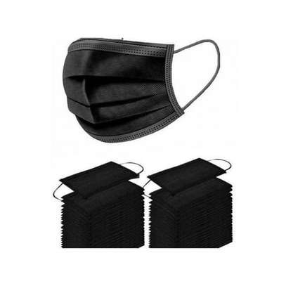 Generic 3 Ply Black Disposable Protective Face Mask 50pcs image 2