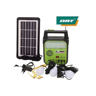 Dat Portable, Home Use Solar Panel System With MP3 And Radio Solar Power System With Bulbs image 1