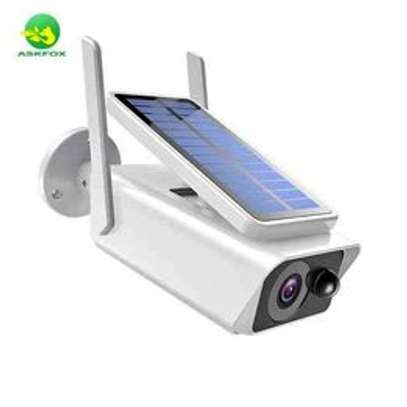 WiFi hotspot solar power bullet surveillance outdoor camera image 1