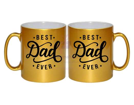 Gold mug printed Best dad ever @ Kes.650 image 1